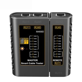 Mosiee Network Cable Tester M469D for Accurate Lan and Telephone Line Continuity Check Black