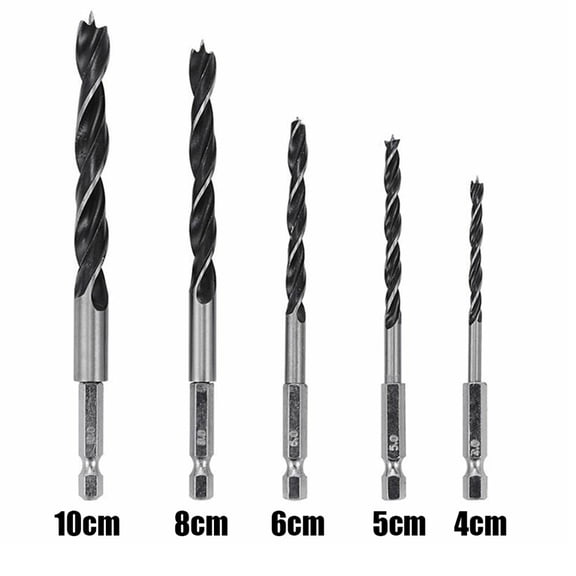 Mosiee New Arrival Drill Bits Three-Pointed Tri-Point Drill Woodworking Tools /8mm 4mm Hex Shank Three Point Woodworking Drill