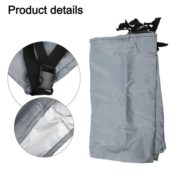 Mosiee Patio Deck Box Cover Oxford Fabric Cover Easy Access Zipper Heavy Duty Material S-48X24X22Inch
