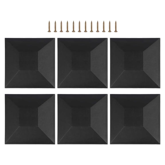 Mosiee Plastic Fence Post Covers for 3 5 X 3 5 Posts 6 Pcs with 12 Screws for Easy Fit
