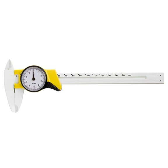 Mosiee Plastic for Dial Caliper 150mm Metric Scale for Mechanical Drafting and Repair White