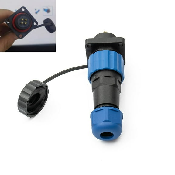 Mosiee Plug Socket Ip68 Square Connector Garden Outdoor Led Panels Bar 5-45A Waterproof Zif 2-9Pin 220-380V Blue Black