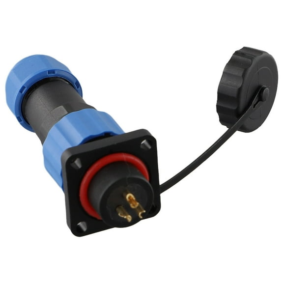 Mosiee Plug Socket Ip68 Square Connector Garden Outdoor Led Panels Bar 5-45A Waterproof Zif 2-9Pin 220-380V Blue Black