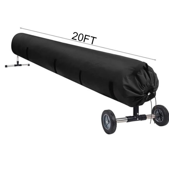 Mosiee Pool Solar Reel Cover with Adjustable Strap Solar Blanket for Protective Cover 20Ft