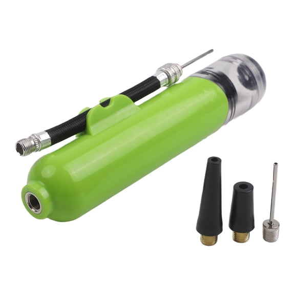 Mosiee Portable 8-Inch Sports Ball Pump: Quick Inflation with for Multi-Function Needle Green