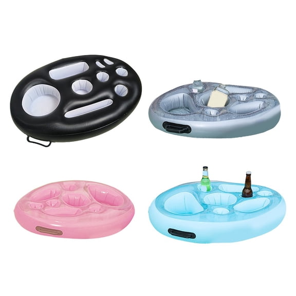 Mosiee Portable Inflatable Bar with 9 Storage Compartments Great for Summer Parties Silver
