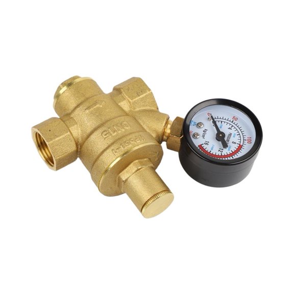 Mosiee Pressure Reducing Valve with Integrated Gauge for High Pressure Water Systems
