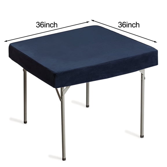 Mosiee Professional Grade Table Cover for Poker Cards Mahjong Board Games Tile Games Square Felt Table Cloth Tablecloth Navy Blue 36*36Inch