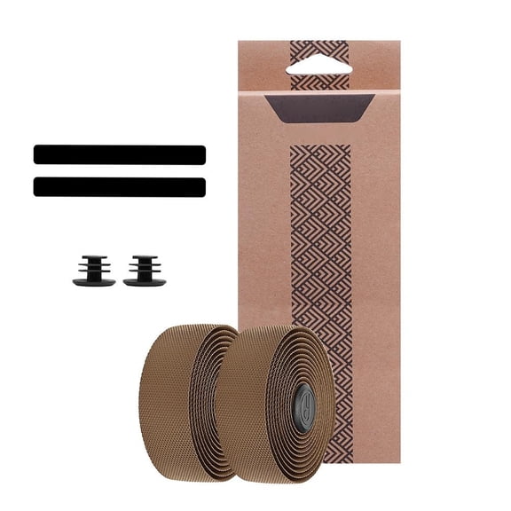 Mosiee Pu And Eva Road Bike Handlebar Tape Pair Antislip Shock Absorbing Material Brown