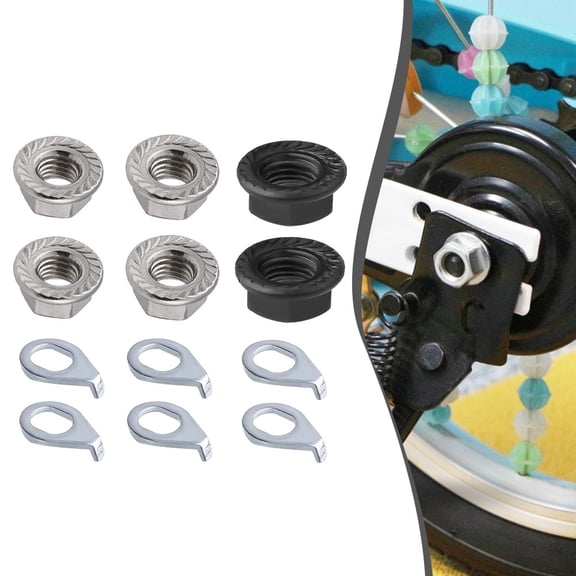 Mosiee Replacement Hub Motor Nut And Safety Washer Kit for Electric Bike Front And Rear Hubs Compatible with 250W to 1000W Motor Models