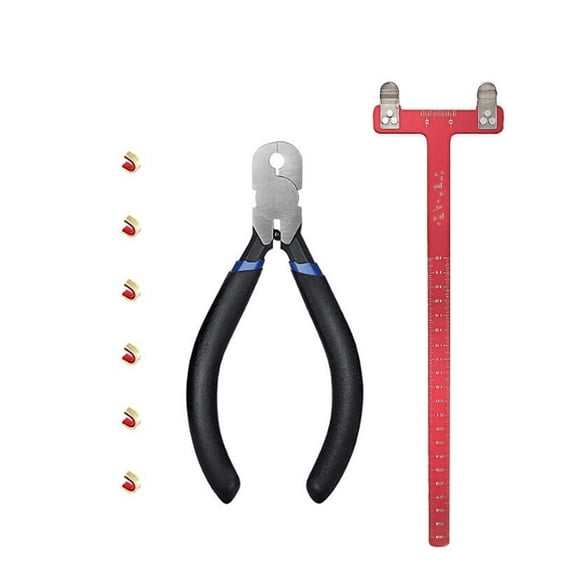 Mosiee Ruler Nocking Buckle Pliers Set Debugging Tools Rivet Pliers T-Square Set