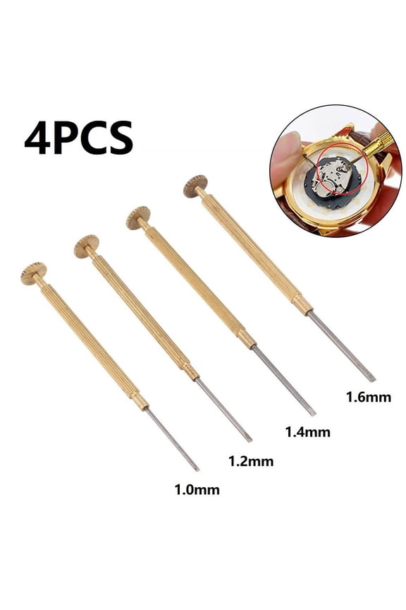 Screwdriver Watch Screwdrivers Studio Workshop Golden Resist Oxidation Small and Convenient 4Pcs/Set Brand New