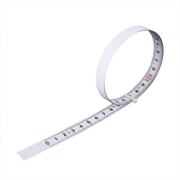 Mosiee Self Measuring Tape Carbon Steel Sticky Ruler with Reverse Scale B