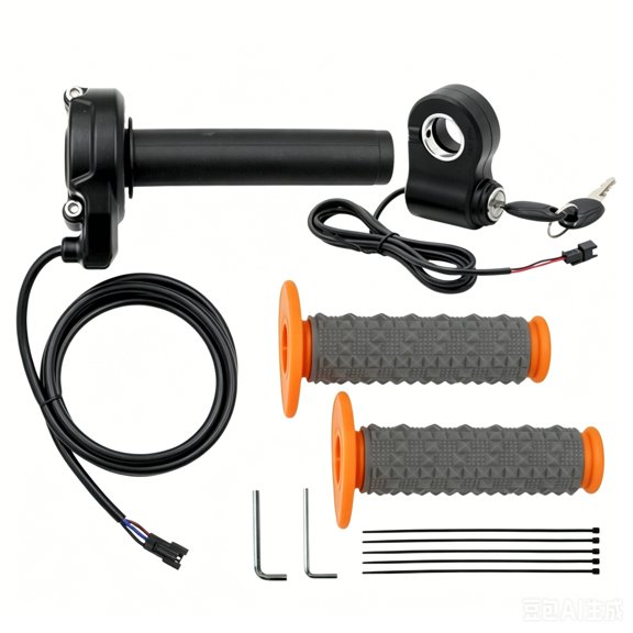 Mosiee Silicone Grip Throttle Control Handle for Powered Motorcycle Scooter Anti Slip Orange
