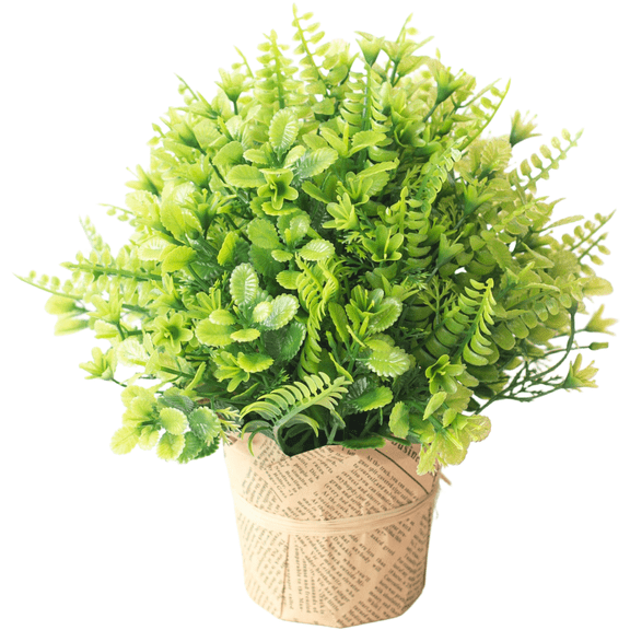 Mosiee Silk Flower Artificial Plants Home Decor Green Potted Floral Arrangements Bellflower