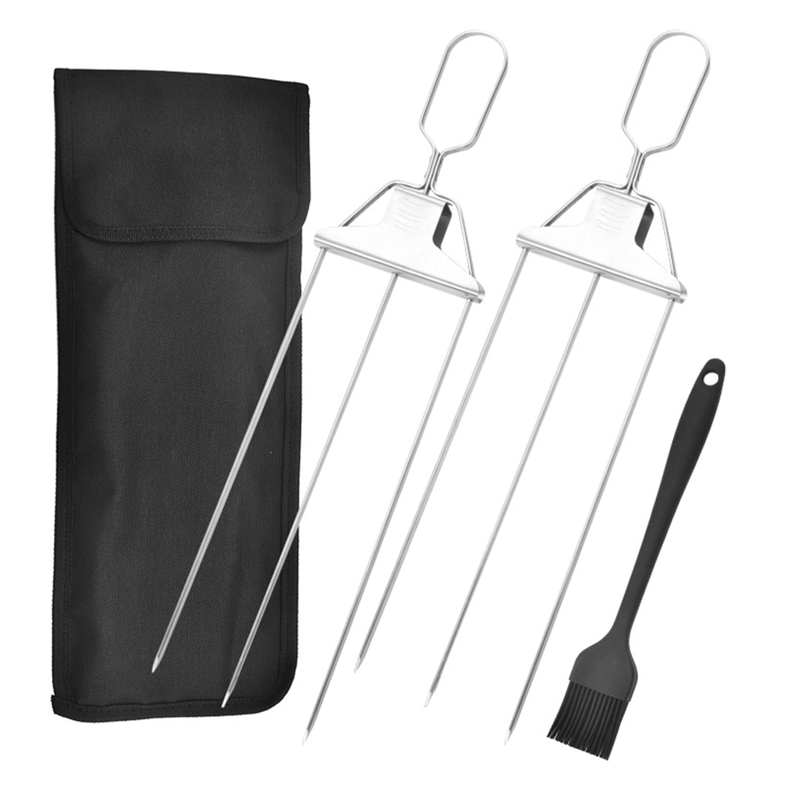 Mosiee Skewers For Kabobs, 3-Prong Skewer 3 Way Bbq Grilling Skewers ...