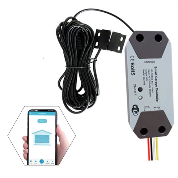 Mosiee Smart Garage Door Opener Magnetic Door Sensor Garage Door Opener Real-Time Notifications Customizable Schedules