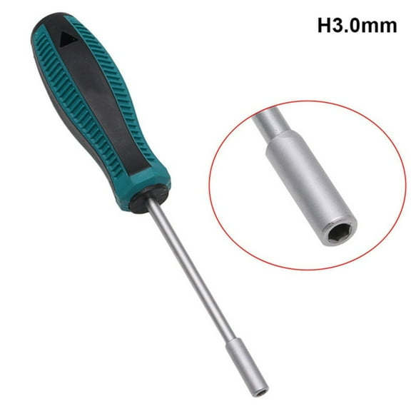 Mosiee Socket Screwdriver Steel Socket Wrench Hex Key Spanner Nut Driver Hexagonal Screw Driver Hand Repair Tools 3.0mm