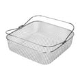 Mosiee Square Stainless Steel Air Fryer Basket for 5.8QT 6QT Air Fryer Accessories