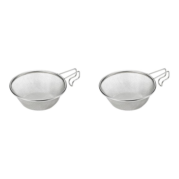 Mosiee Stainless Steel Soil Sifter with Handle - for 2-Pack Foldable Garden Filter