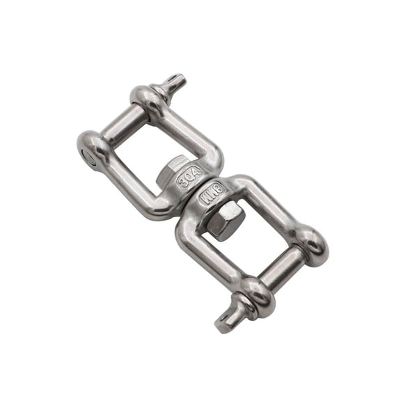 Mosiee Stainless Steel Swivel Hook Connector Ring Chain Link Marine Rigging Hardware 10mm-316
