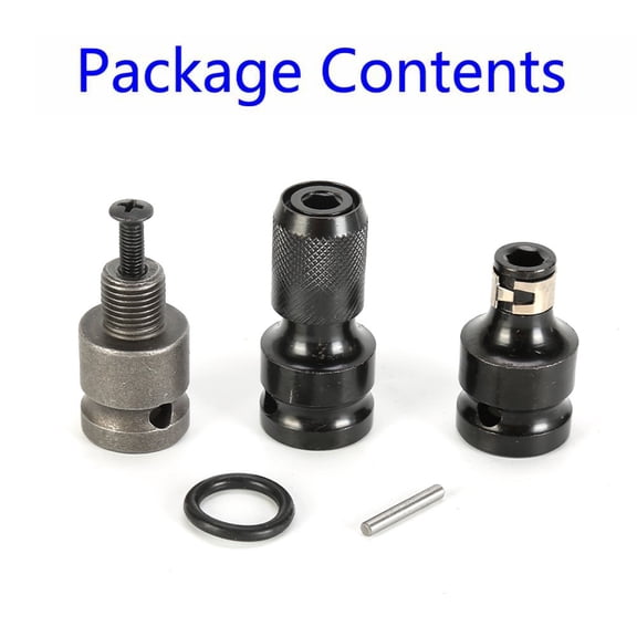 Mosiee Steel Hex Socket Adapter 1 2 Inch Black Silver Converter Tool for Wrench Hex Drill Chuck Socket Adapter
