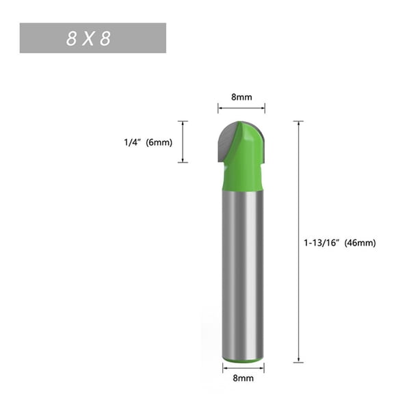 Mosiee Superior Grade 8mm Shank Ball Nose End Mill for Cnc Milling High Performance 8X8