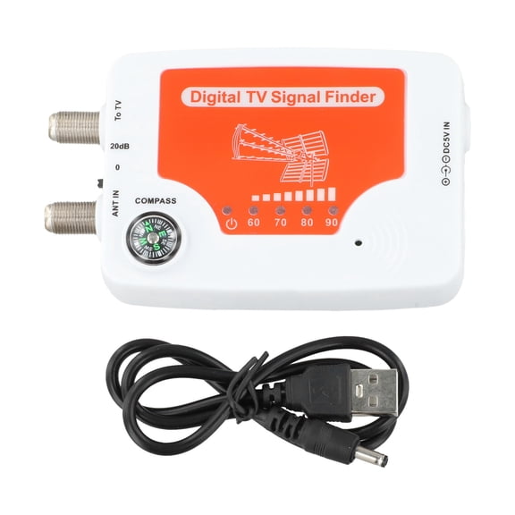 Mosiee TF-02 DC5V Digital TV Signal Finder Digital Aerial Terrestrial TV Antenna Signal Strength Meter Detector With-Compass Instrument
