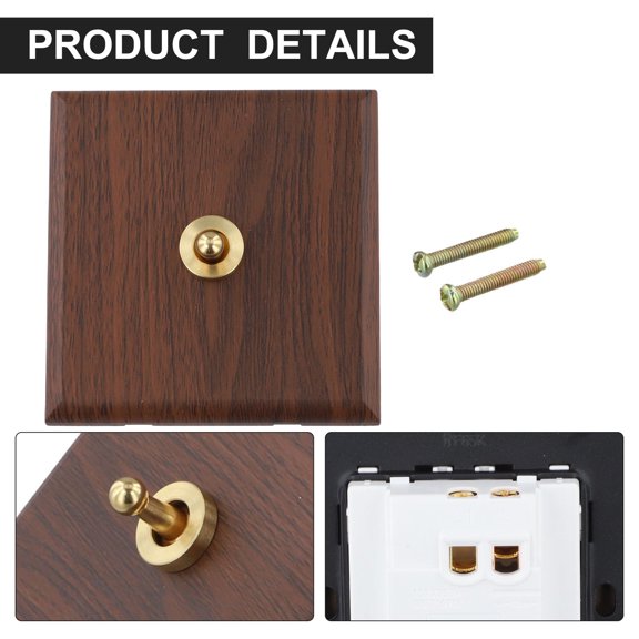 Mosiee Toggle Light Rocker Switch 12 Way Retro Pc Board Lever 86 Type Wall Switch 1 Gang