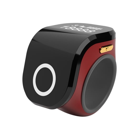 Mosiee Tracking for Games 2.6*2.6*2.7cm 1.02*1.02*1.06In Rechargeable Finger Counter Long-Lasting Battery Type-C Charging Interface Red