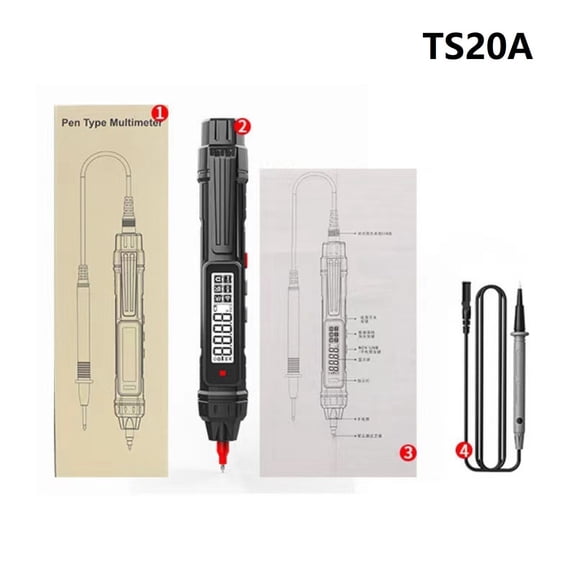 Mosiee Ts20A/Ts20B Smart Pen Type Multimeter Auto Range Digital Voltage Tester Ac/Dc Ts20A