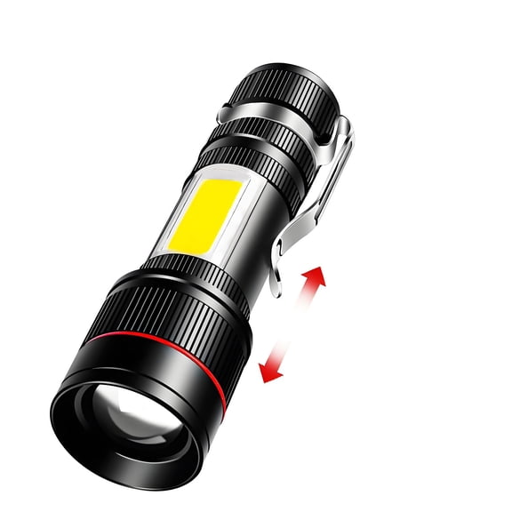 Mosiee Usb Rechargeable Led Flashlight Aluminum Alloy Strong Light Zoomable Work Light D