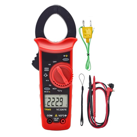 Mosiee Vc3267E Auto-Range True Rms Clamp Meter with Temperature Measurement Function