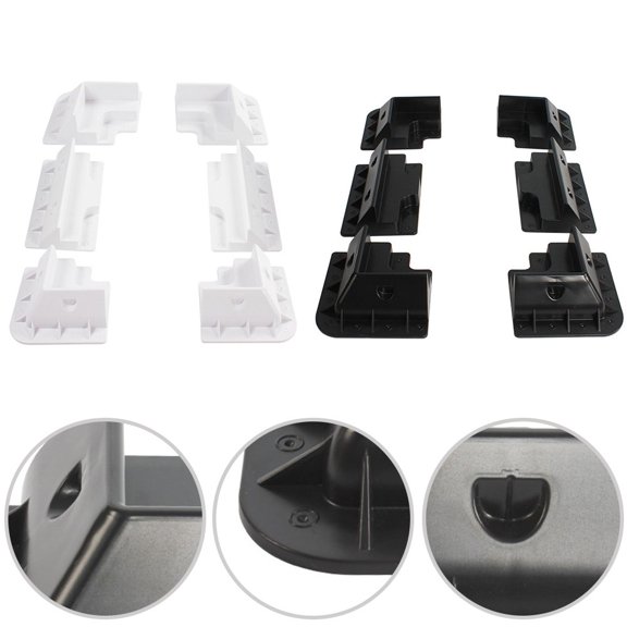 Mosiee White Or Black Solar Panel Mounting Bracket: Secure & Ventilated Design Panel Mounted Bracket Solar Panel Mounting Bracket Black Curved Angle