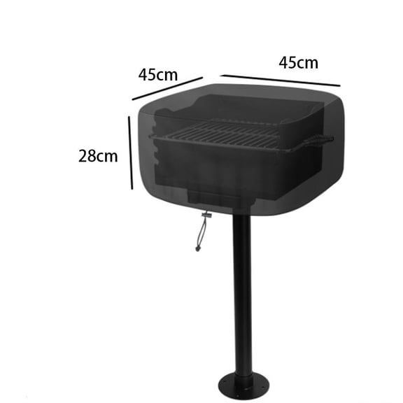 Mosiee Wind Resistant Grill Cover for Rectangular for Park Style Grills Waterproof 210D45*45*28Cm