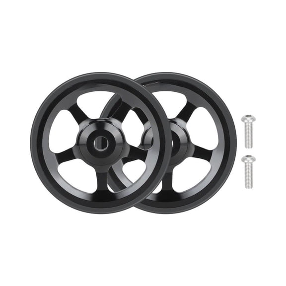 Mosiee for Brompton Folding Bike: 60mm Lightweight Aluminum Lightweight Wheels Black, Pair