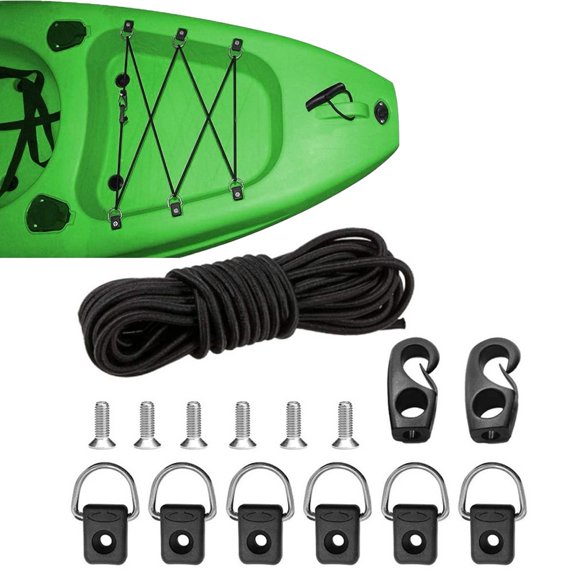 Mosiee for Kayak Deck Rigging Kit Accessory for Boat for Kayak Canoe Elastic Buckle