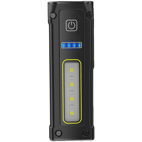 Mosiee for Mini Portable Flashlight Dual Light Source Led + Cob Type-C Rechargeable Black
