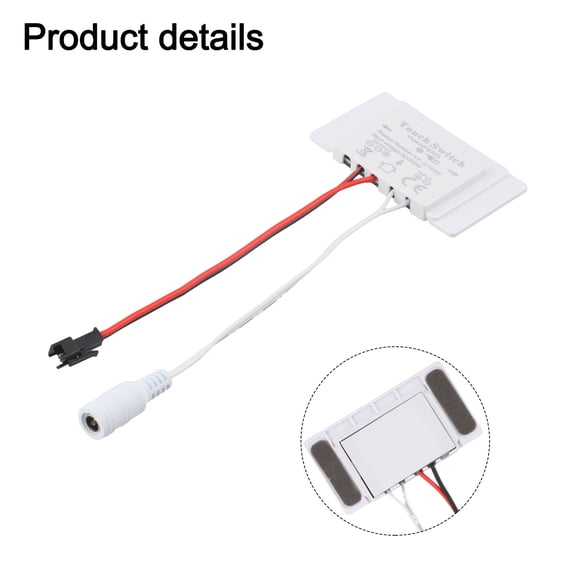 Mosiee for Mirror Cabinet Single Button Switch Smart Mirror Light Switch Mirror Control Wireless Touch Sensor Light Control Dc Wire