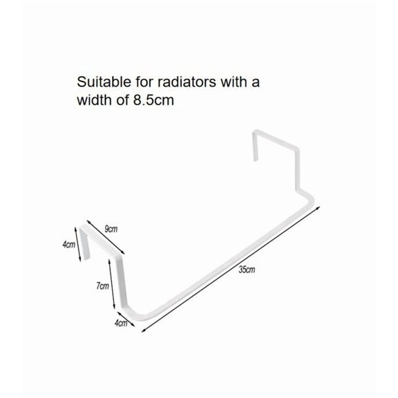 Mosiee for Radiator Heating Towel Rail for Towels Clothes And Socks with Strong Metal Construction for for Radiator Mounting White