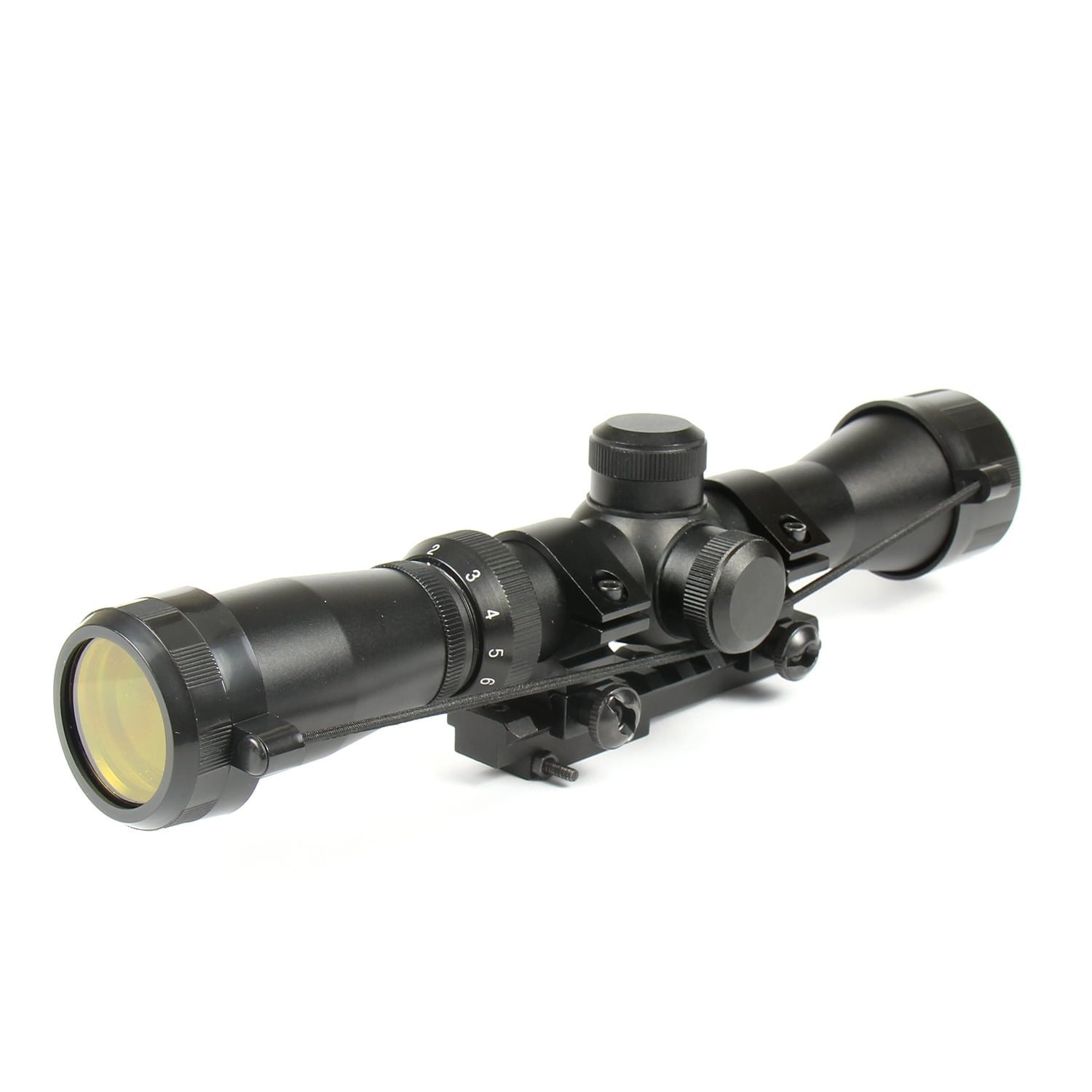 TACFUN Mosin Nagant 2-7x32 Long Eye Relief Scope + M44 M91 30 Scout Mount