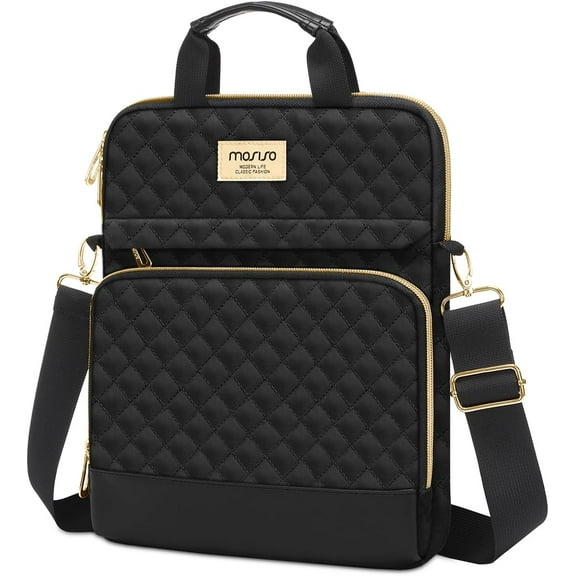 Mosiso 12.9 inch Tablet Sleeve Case , Protective Bag Carrying Case Cover with Pocket for iPad Pro 12.9 inch M2 M1 2022-2018, Surface Pro 9/8/7/6/X, Black