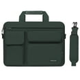 thumbnail image 1 of Mosiso 13 13.3 inch Laptop Shoulder Bag with 2 Raised&Handle&Belt, Messenger Bag for MacBook&Notebook, Computer Bag for Travel/Business/School/Men/Women Briefcase Case, Emerald Green, 1 of 5