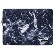 Mosiso 13.3" Laptop Case Sleeve Bag for MacBook Pro Air Dell HP Lenovo Asus Acer Surface, Water Repellent Polyester Notebook Bag Protective Case Cover with Pocket, Navy Blue Marble