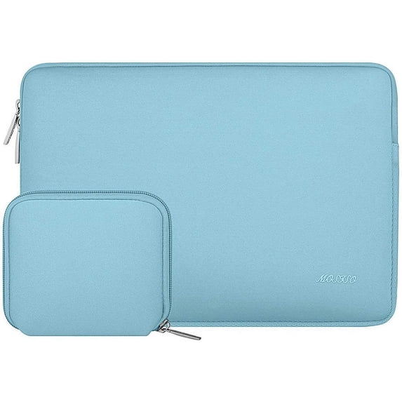Mosiso 13.3 inch Laptop Sleeve for MacBook Pro 14 inch M4 M3 M2 M1 Lenovo Dell HP Asus Acer, Protective Neoprene Notebook Bag with Small Case, Hot Blue