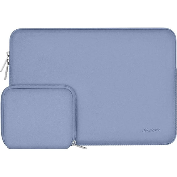 Mosiso 13.3 inch Laptop Sleeve for MacBook Pro 14 inch M4 M3 M2 M1 Lenovo Dell HP Asus Acer, Protective Neoprene Notebook Bag with Small Case, Pastel Blue