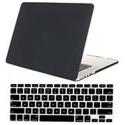 Mosiso 13-inch 2 in 1 Soft-Touch Plastic Hard Case and Keyboard Cover for MacBook Pro 13.3" with Retina Display A1502 / A1425 No CD-ROM Drive, Black-1