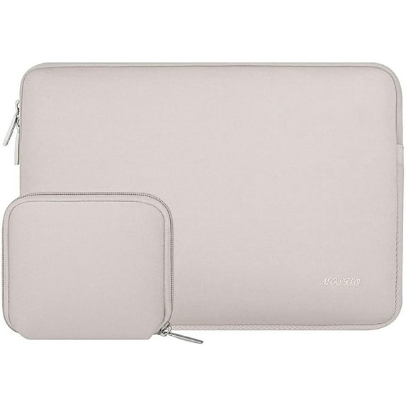 Mosiso 15 15.6 inch Laptop Sleeve for MacBook Pro 16 inch M4 A3403 A3186 M3 A2991 M2 A2780 M1 A2485 A2141 Lenovo Dell HP Asus Acer, Protective Neoprene Notebook Bag with Small Case, Rock Gray