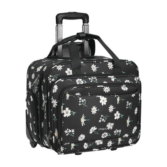 Mosiso 15-16 inch Rolling Briefcase Laptop Bag Case with Wheels for Women Men, Expandable Overnight Computer Bag with Coded Lock&Trolley Belt for Travel Business School