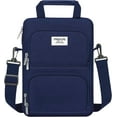thumbnail image 1 of Mosiso 360 Protective Vertical Tablet Shoulder Bag for iPad Pro 12.9 inch M2 & M1 (6th/5th/4th/3rd Gen), Surface Pro 12.3 inch X/7/6/5/4/3/2/1,Tablet Sleeve with 2 Curved Pockets, Navy Blue, 1 of 6